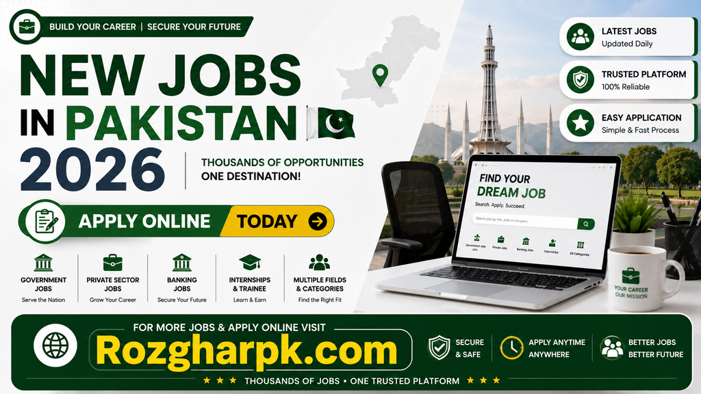 New Jobs in Pakistan 2026 – Apply Online | Latest Government & Private Vacancies