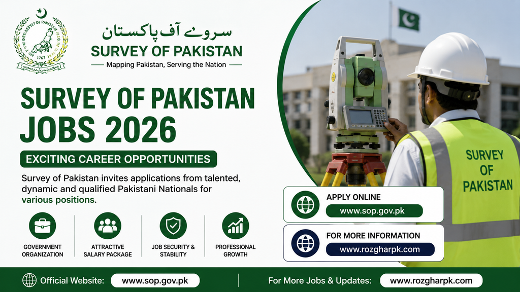 Survey of Pakistan Jobs 2026 – Latest Vacancies, Eligibility & Apply Online